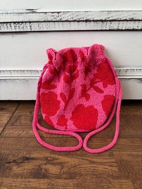 Kate‎ Spade X Target Mini Beaded Classic Rose Drawstring Bucket Bag Purse